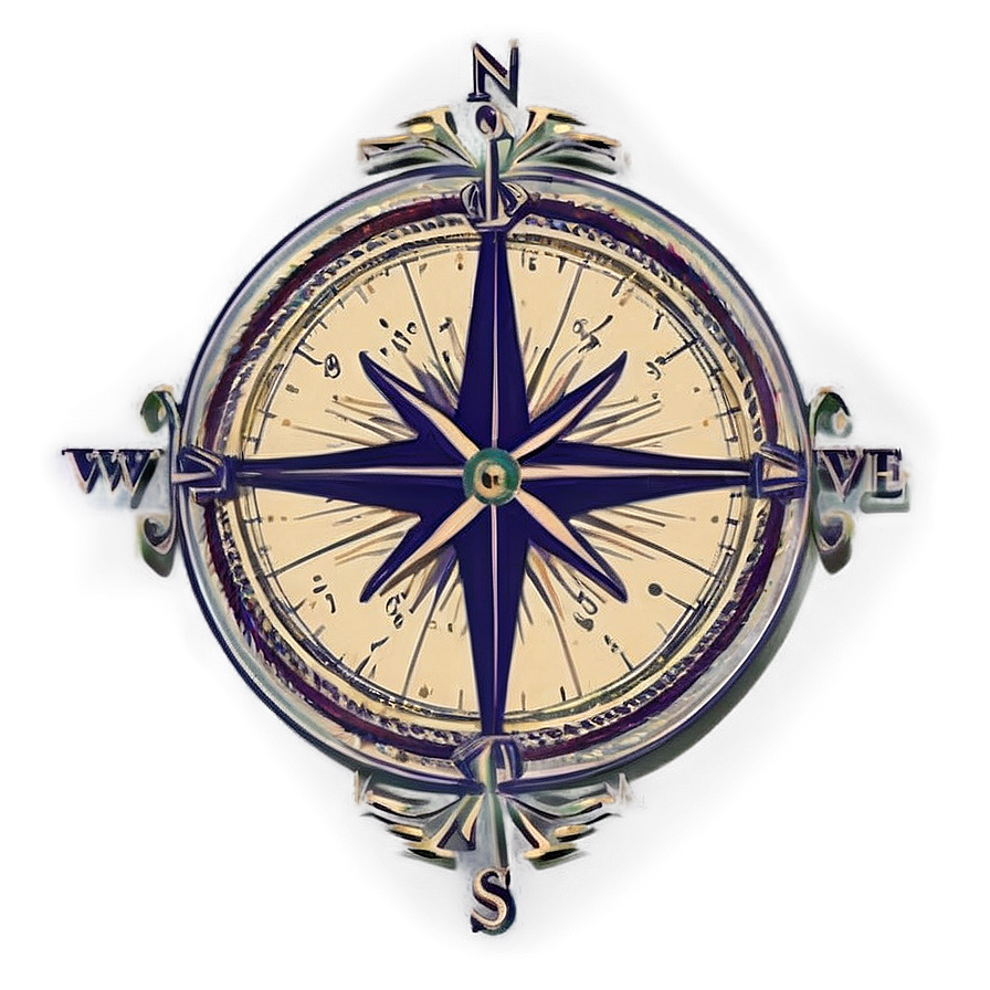 Compass Rose With A Vintage Twist Png Asn53