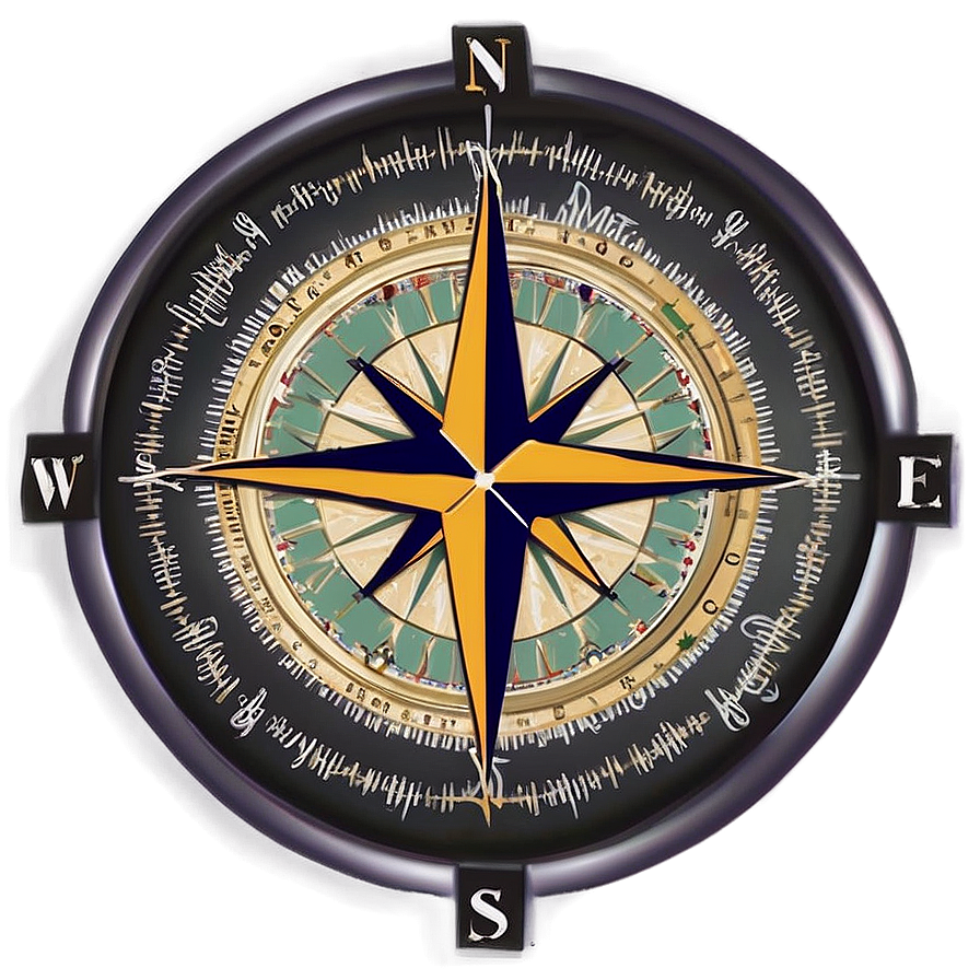 Compass Rose With Latitude Lines Png 39