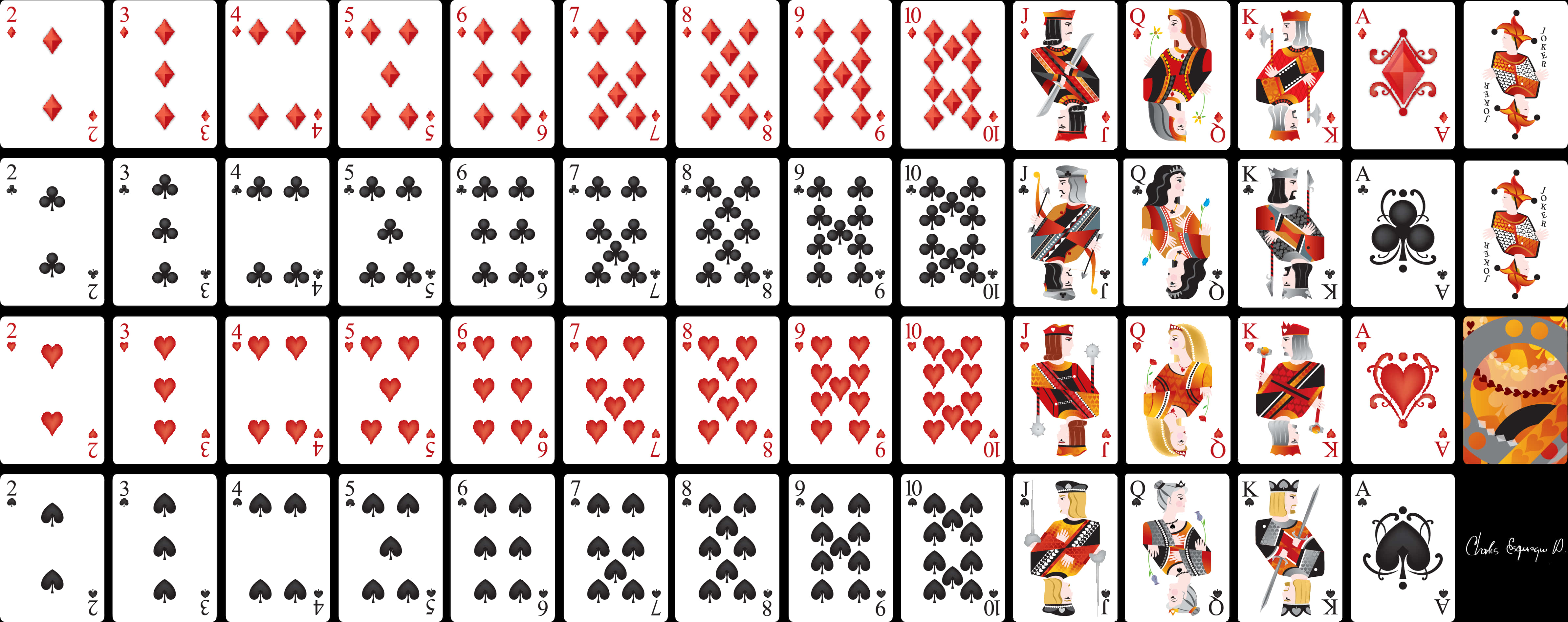 Complete Deckof Playing Cards PNG with transparent background