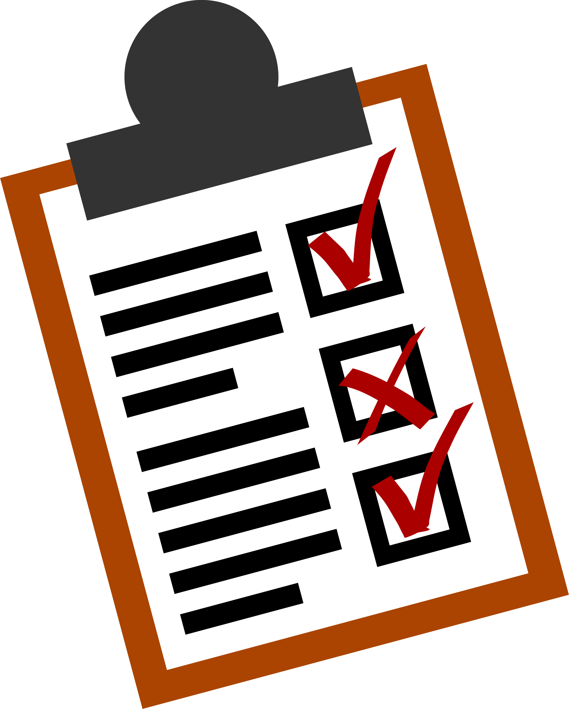 Completed Checklist Clipboard PNG with transparent background