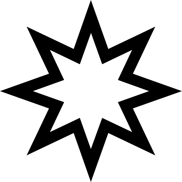 Complex Black Star Outline