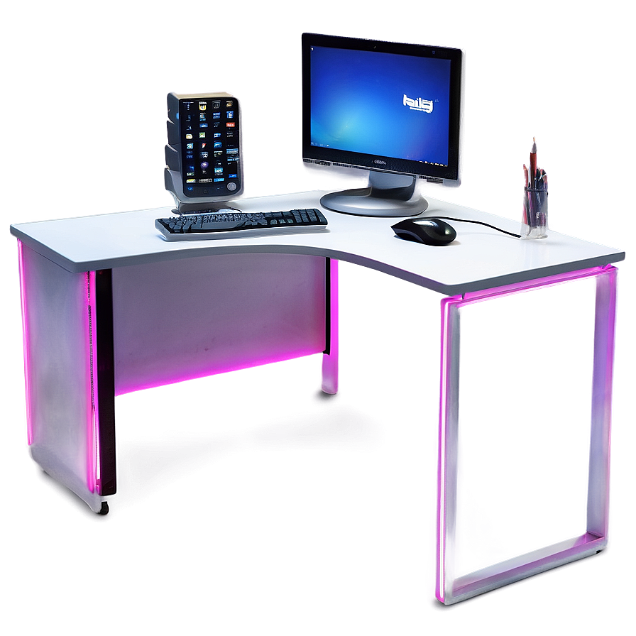 Computer Desk With Led Lights Png 06262024