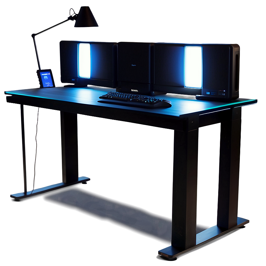 Computer Desk With Led Lights Png Rcv92