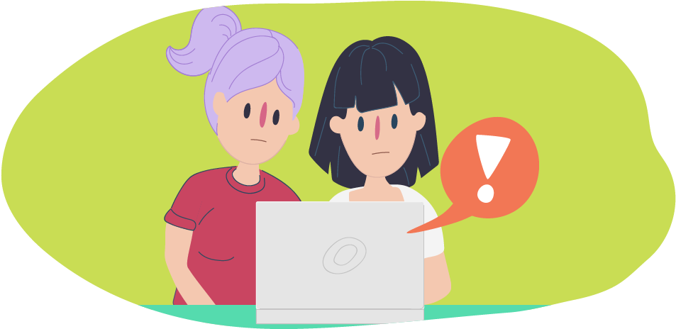 Computer Error Alert Cartoon PNG with transparent background