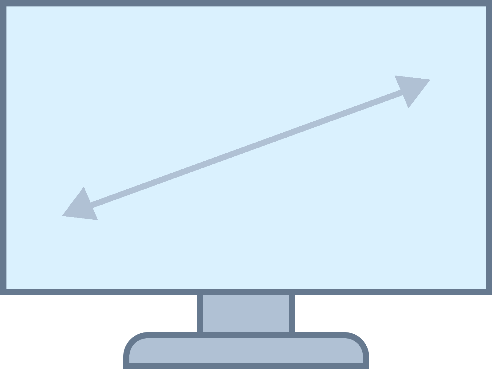 Computer Monitor Upward Arrow Graph