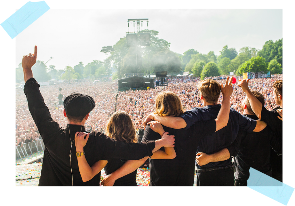Concert Crowd Cheering Moment PNG with transparent background