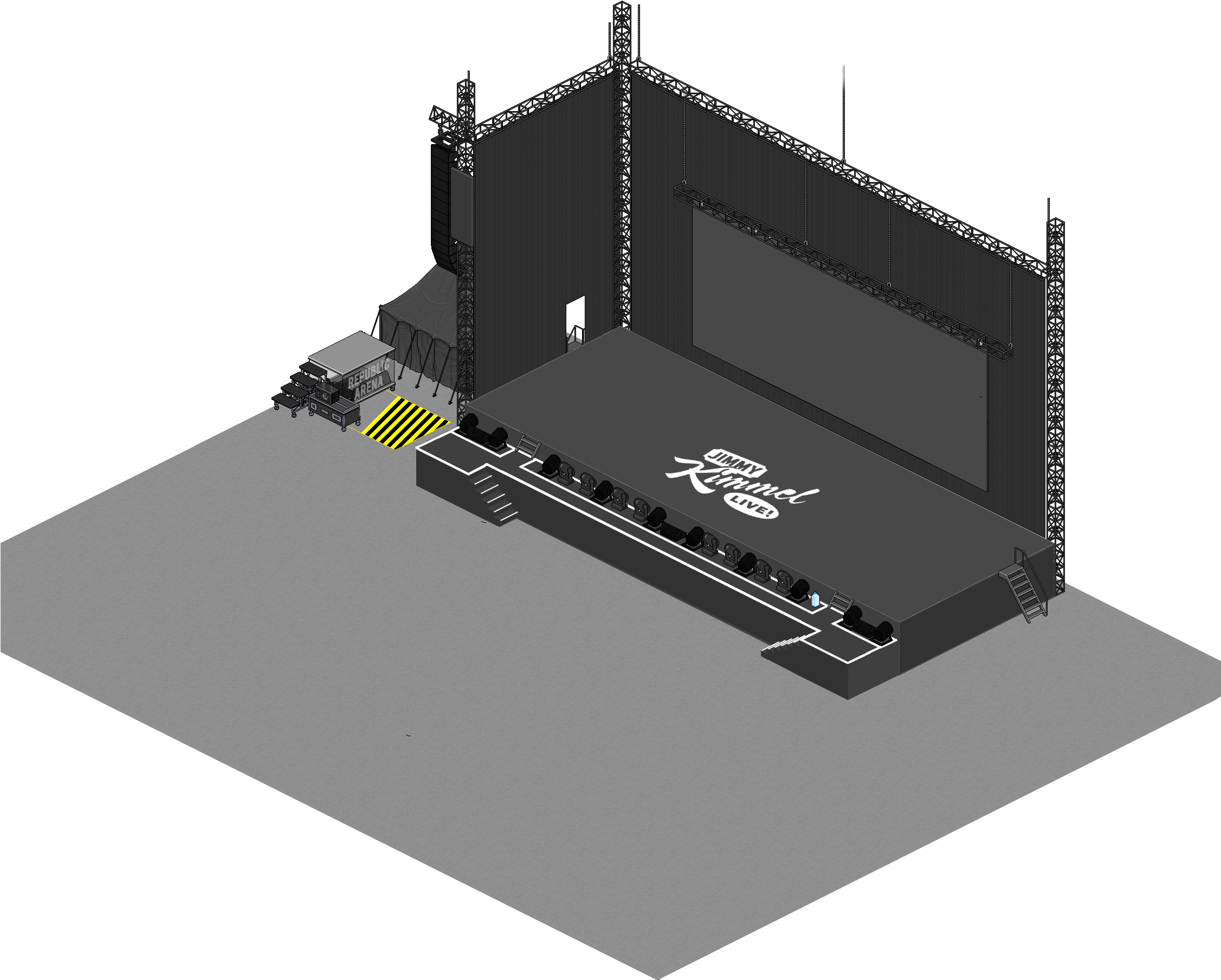 Jimmy Kimmel Live Show Stage - Architecture, HD Png Download PNG with transparent background