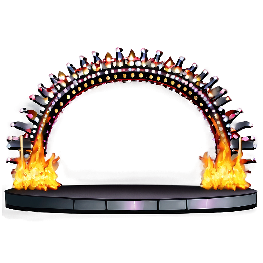 Concert Stage With Pyrotechnics Png 43