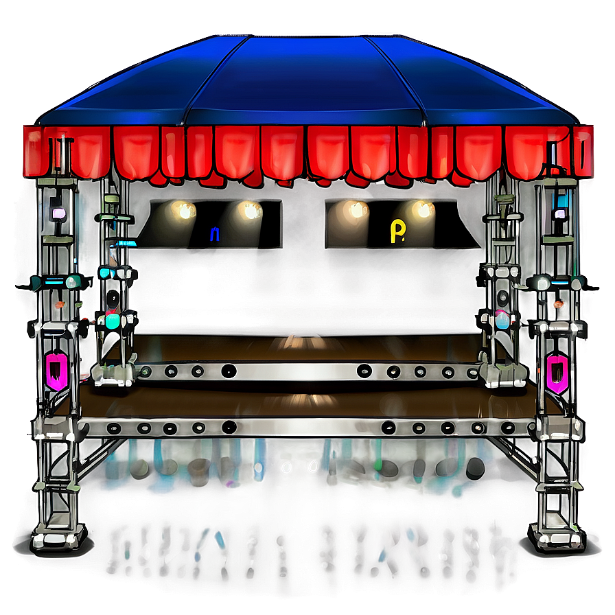 Concert Stage With Ramps Png Pld51