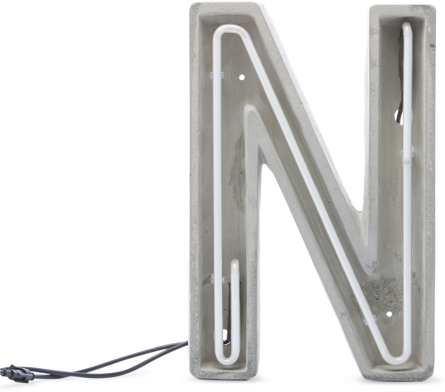 Alphacrete, Concrete Neon Light N-0 - Letter N Neon Light Png, Transparent Png PNG with transparent background