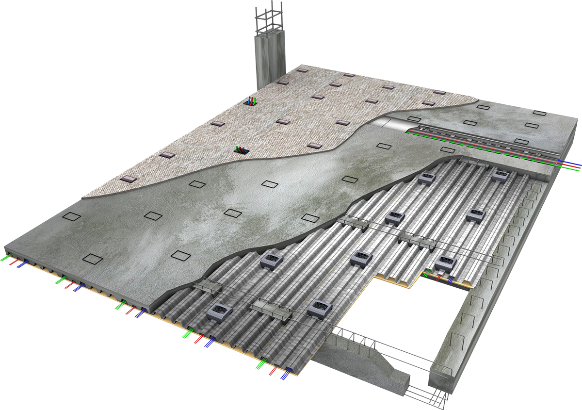 Concrete Frame Display - Cellular Concrete Floor Raceway, HD Png Download PNG with transparent background