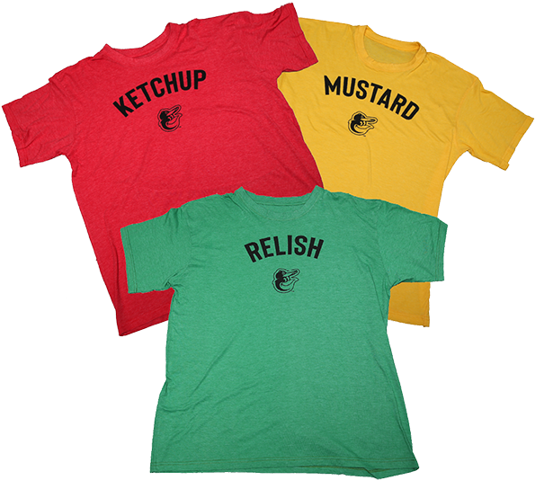 Condiment Themed T Shirts Display