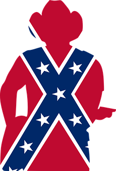 Confederate Cowboy Silhouette PNG with transparent background