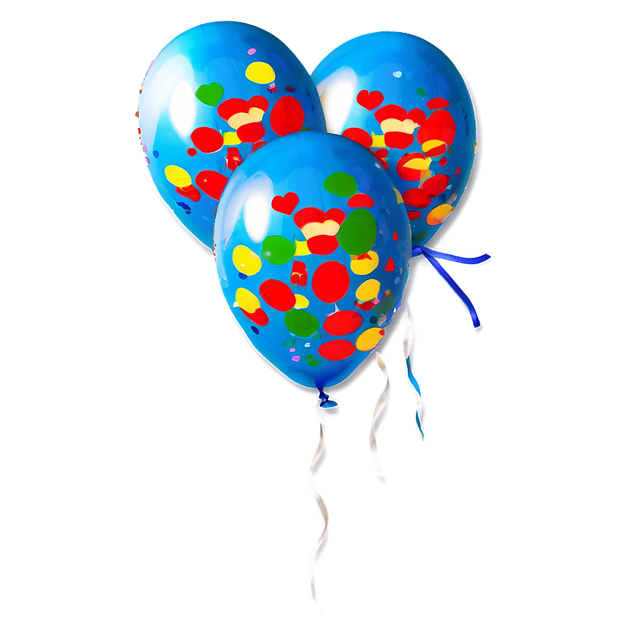Confetti Balloons PNG 05042024 PNG with transparent background