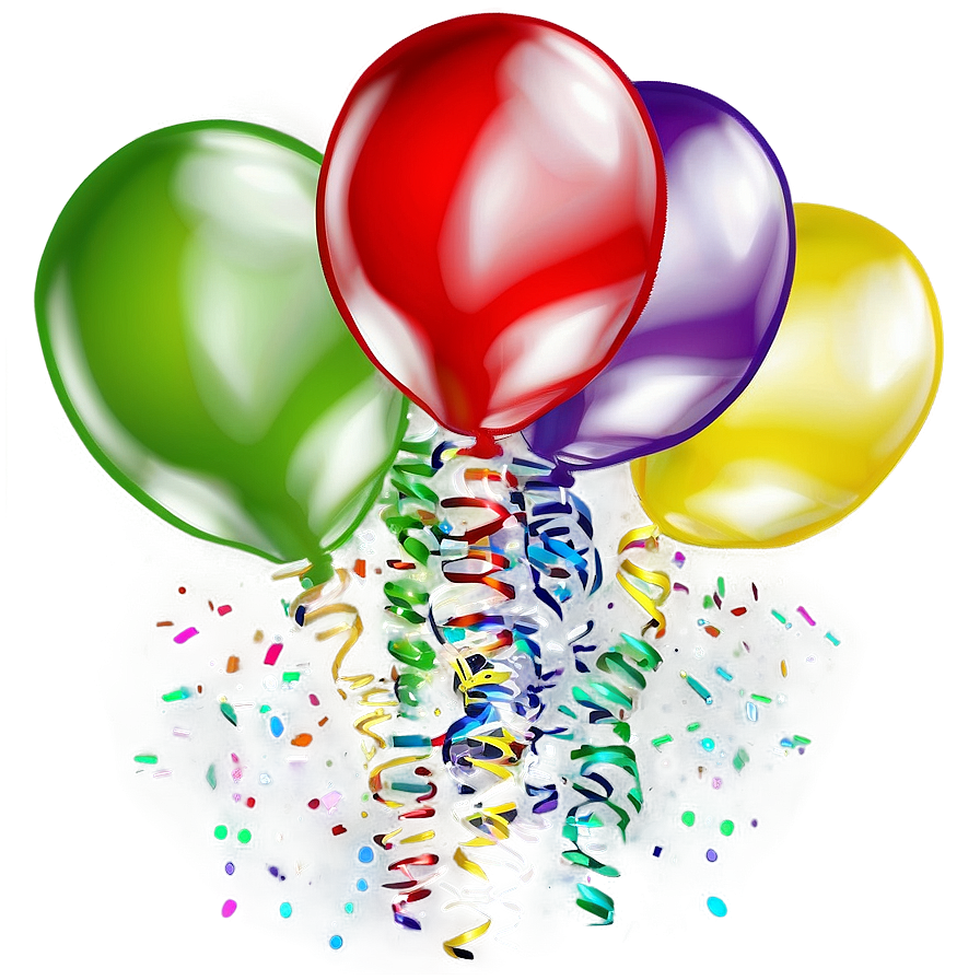 Confetti Balloons PNG joe PNG with transparent background