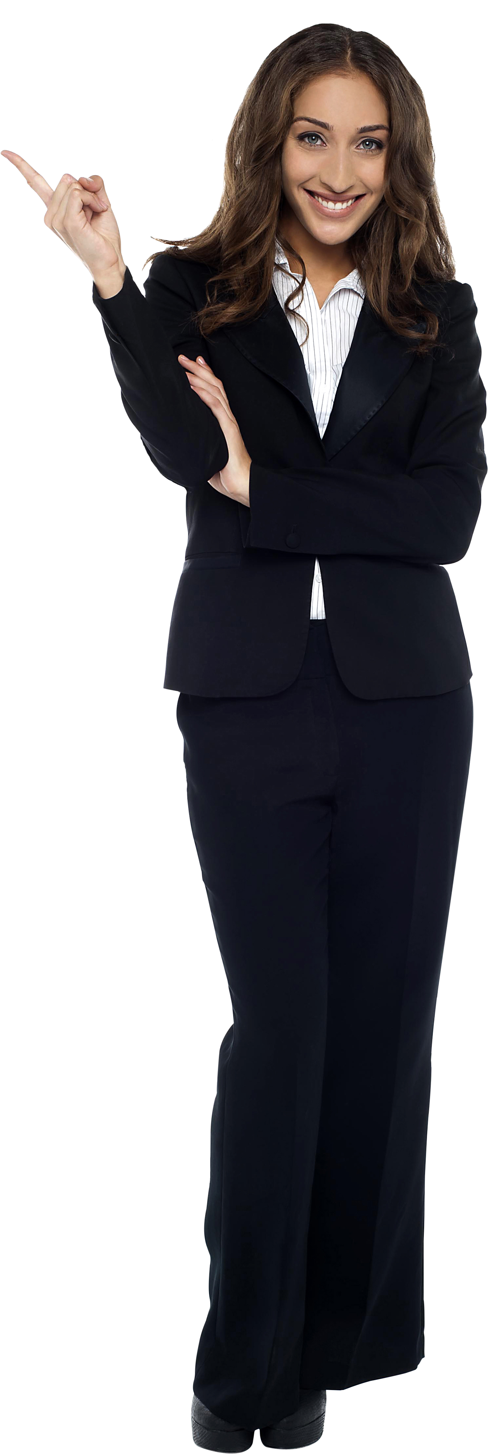Women Pointing Left - Female Business Woman Png, Transparent Png PNG with transparent background