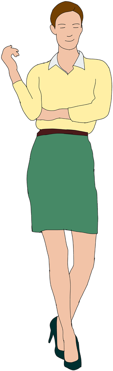 Cartoon Character Business Woman Standing Free Picture - Business Cartoon Characters Png, Transparent Png PNG with transparent background