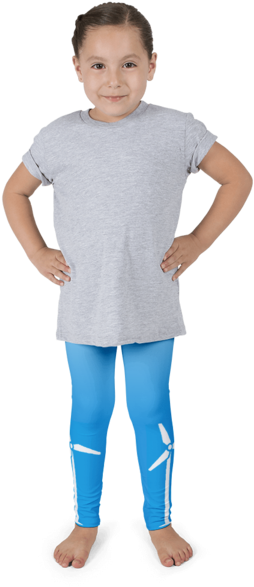 Confident Child Hands On Hips PNG with transparent background