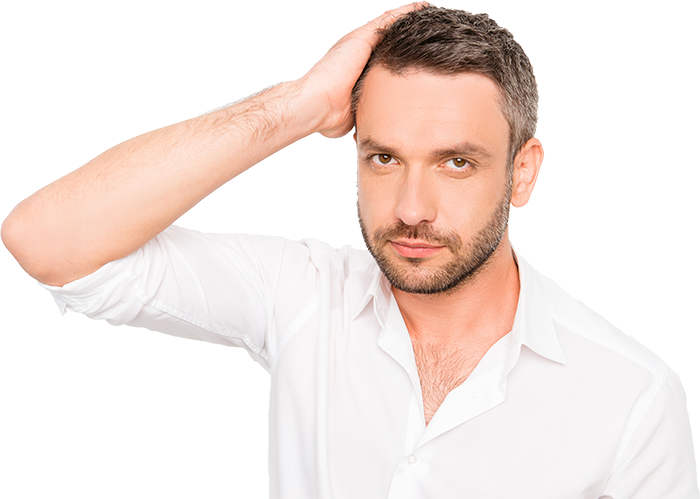 Confident Manin White Shirt PNG with transparent background