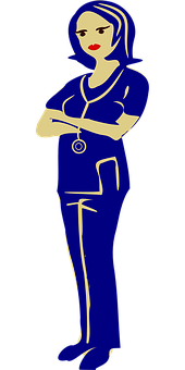Confident Nurse Vector Illustration PNG with transparent background