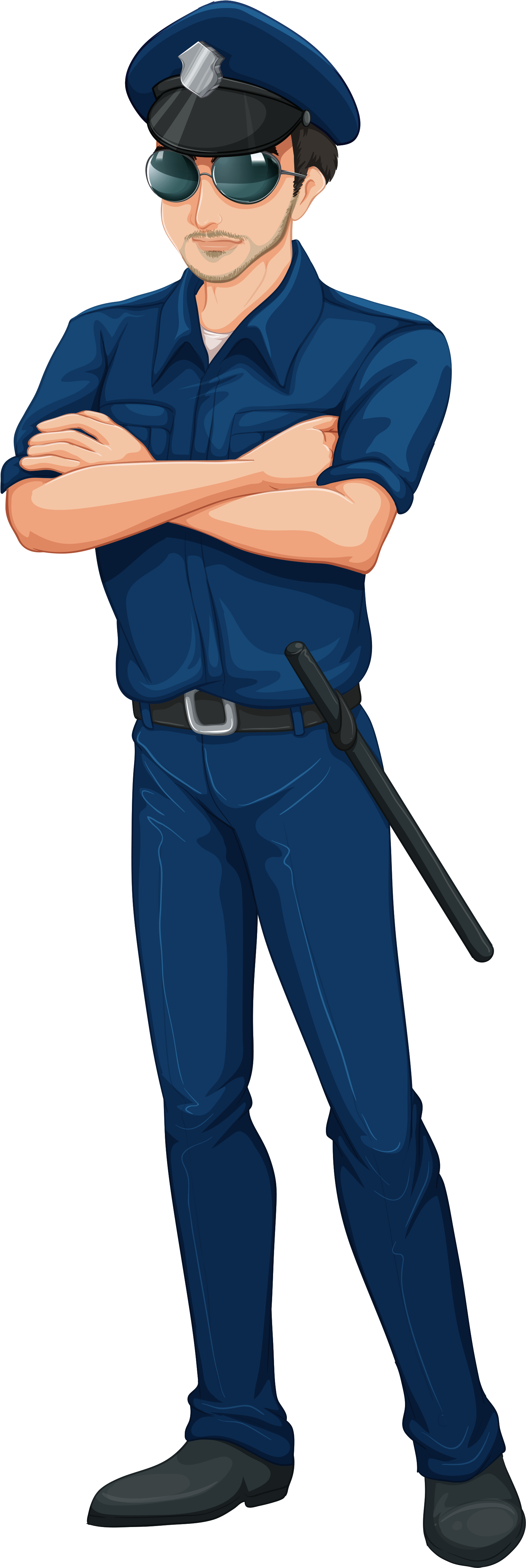 Confident Policeman Illustration