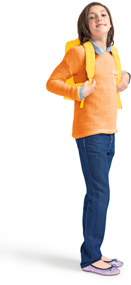 Confident Studentwith Backpack PNG with transparent background