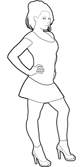 Confident Woman Silhouette