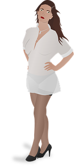 Confident Woman Vector Illustration