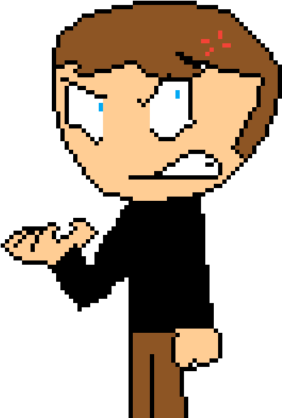 Confused Pixel Art Character