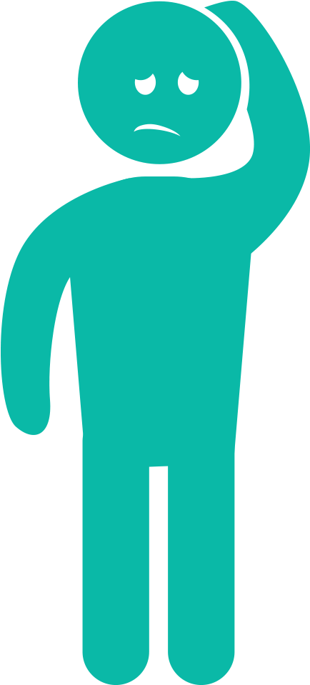 Confused Stick Figure Gesture PNG with transparent background
