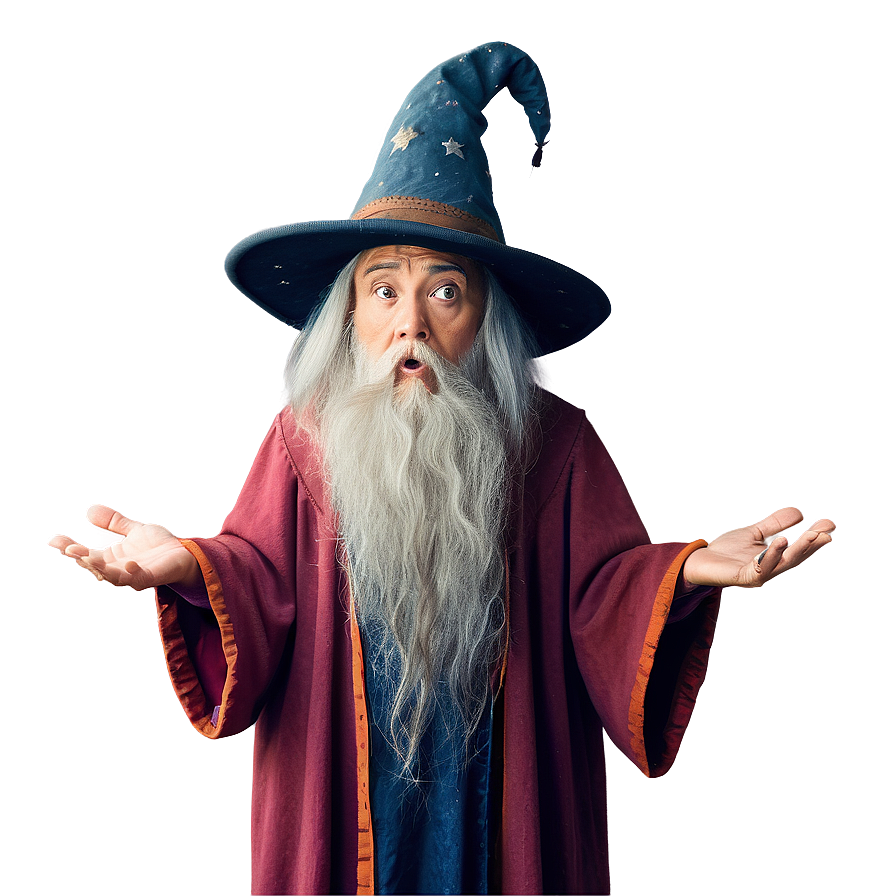 Confused Wizard Illustration PNG wqr36 PNG with transparent background