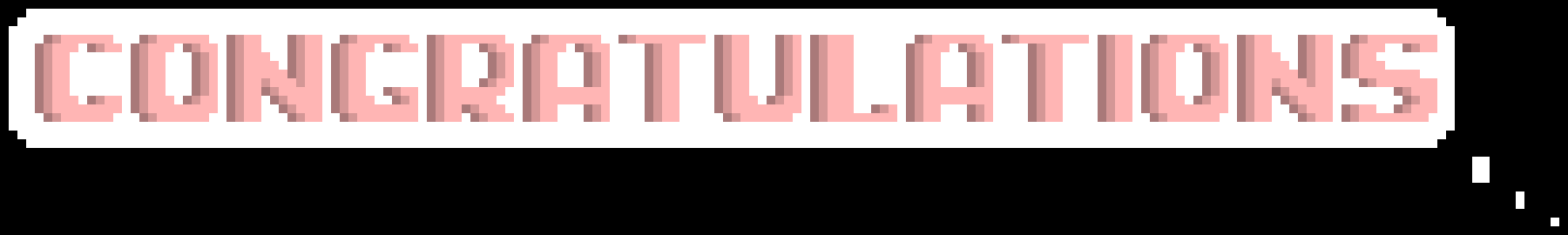 Congratulations Pixelated Text Banner PNG with transparent background