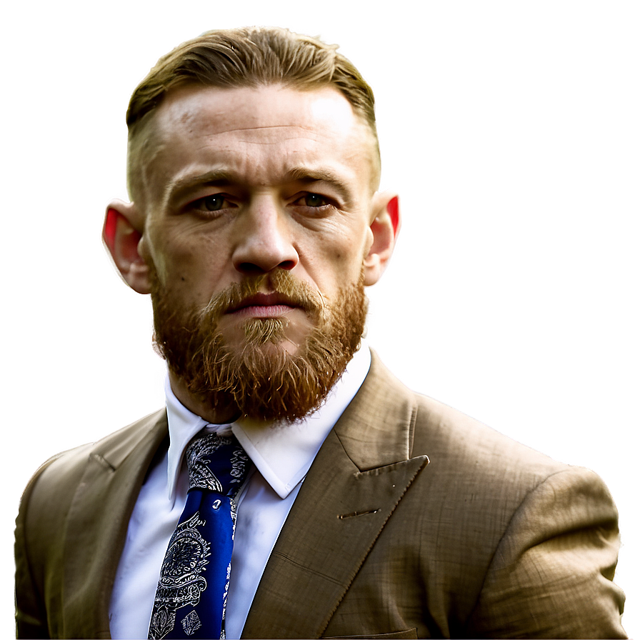 Conor McGregor Black and White PNG 06232024 PNG with transparent background