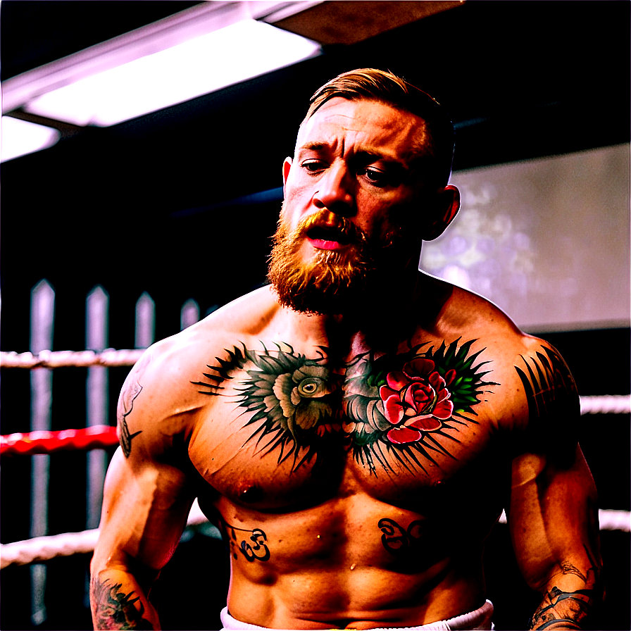 Conor McGregor in Gym Training PNG 06232024 PNG with transparent background