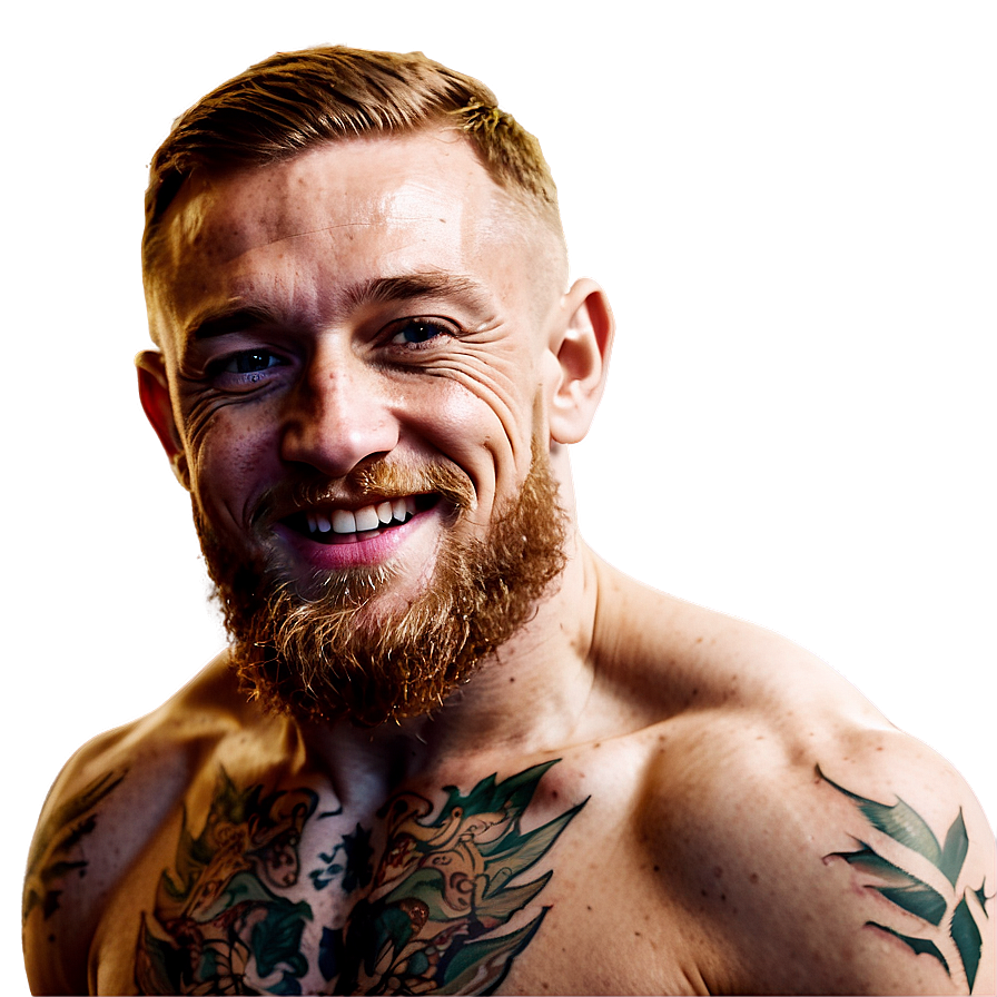 Conor McGregor Smiling Portrait PNG xvp48 PNG with transparent background