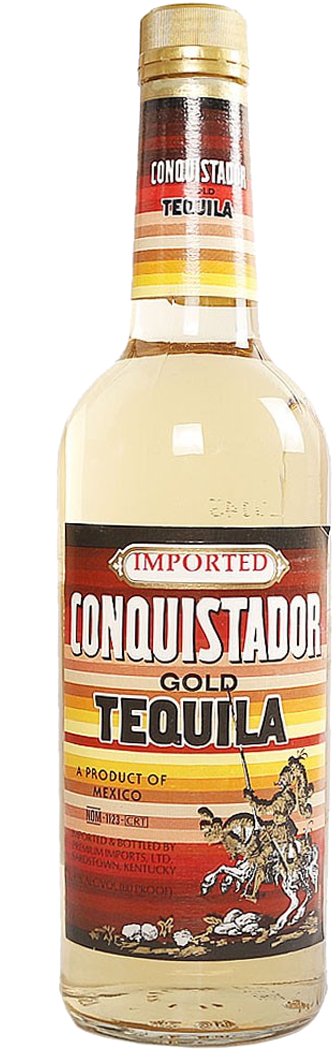 Conquistador Gold Tequila Bottle