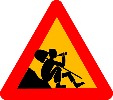 Construction Site Surveyor Sign PNG with transparent background