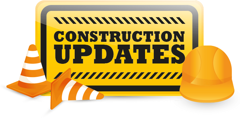 Construction Update Alert Sign