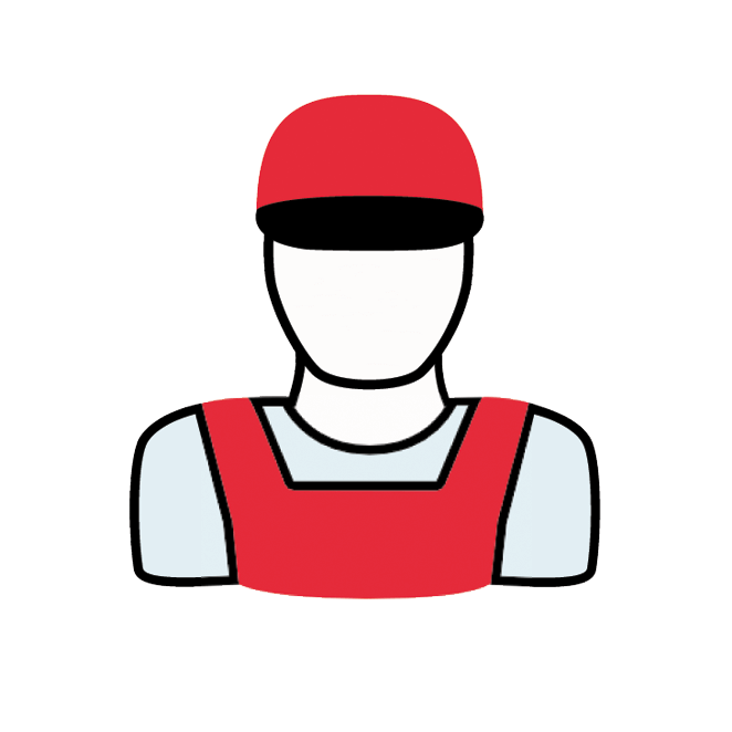 Construction Worker Avatar Icon PNG with transparent background