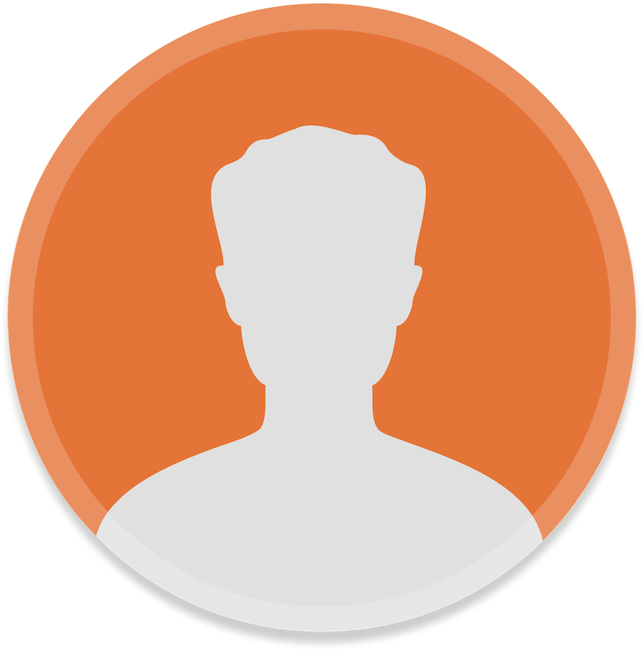 Contact Profile Icon Orange Background