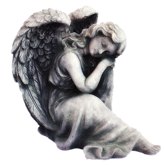 Contemplative Angel Sculpture