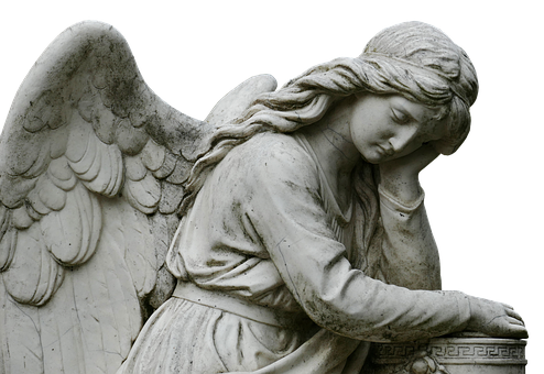 Contemplative Angel Statue