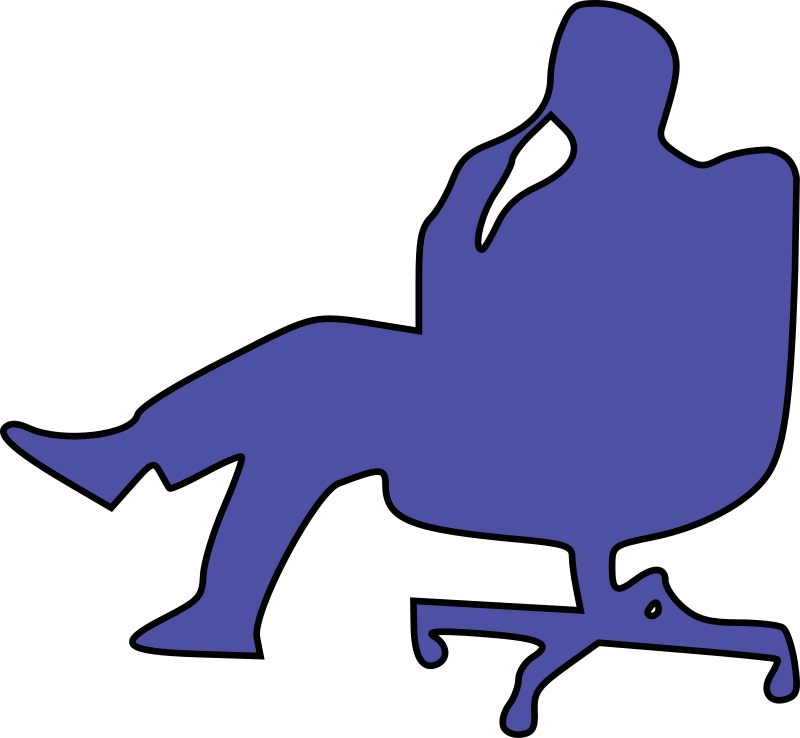 Contemplative Figurein Chair Silhouette PNG with transparent background