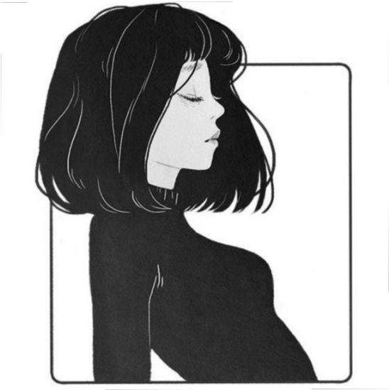 #tumblr #draw #asian #girl - Drawing A Girl With Short Hair, HD Png Download PNG with transparent background