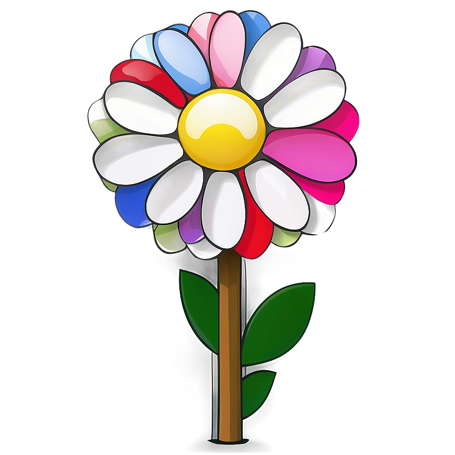 Contemporary Murakami Flower Art Png Dvu