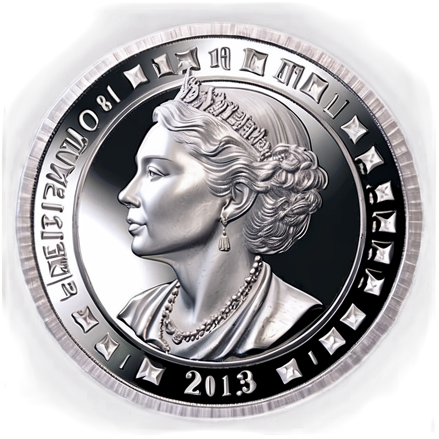 Contemporary Silver Coin Style Png Inq