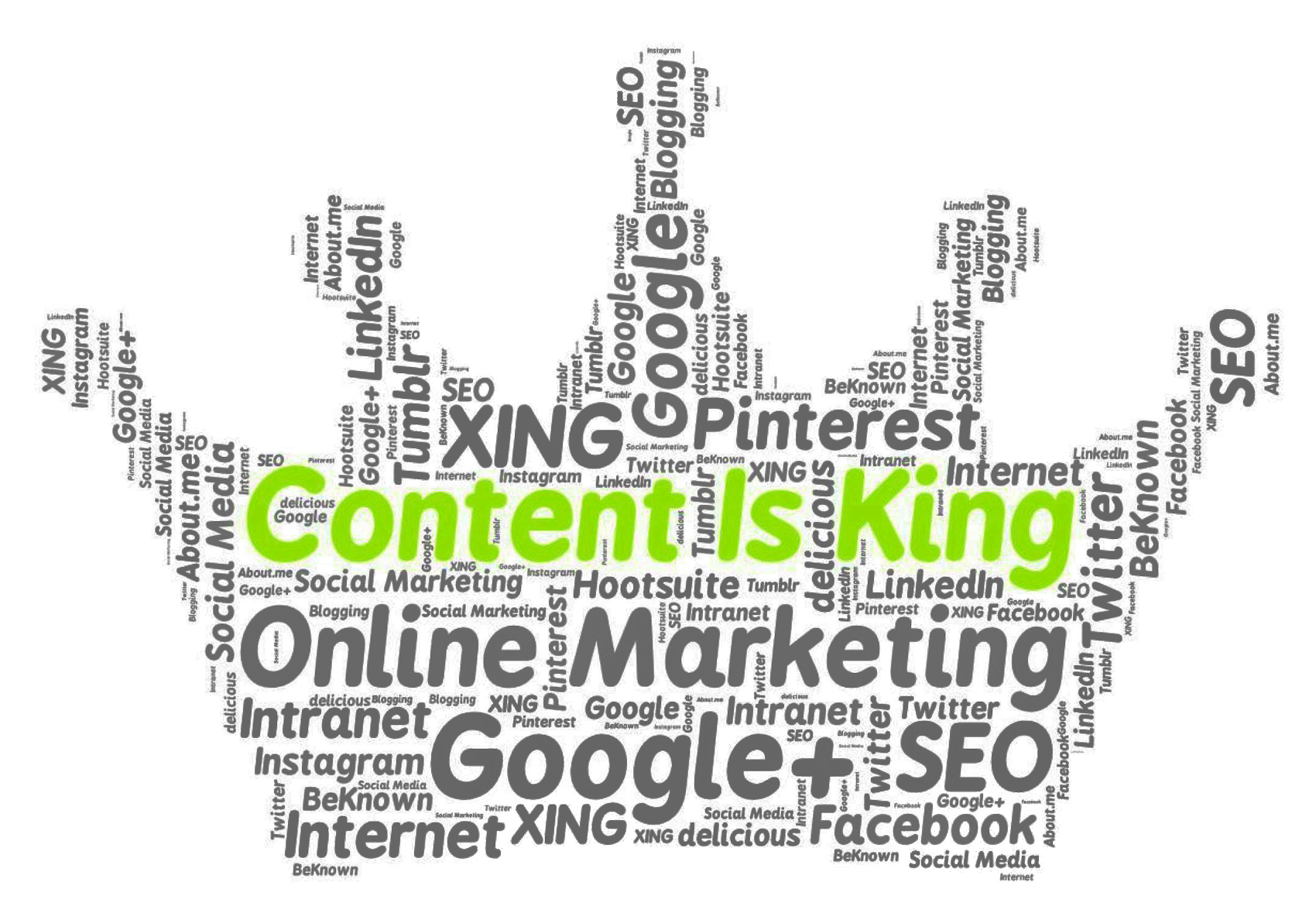 Content Is King Online Marketing Concept PNG with transparent background