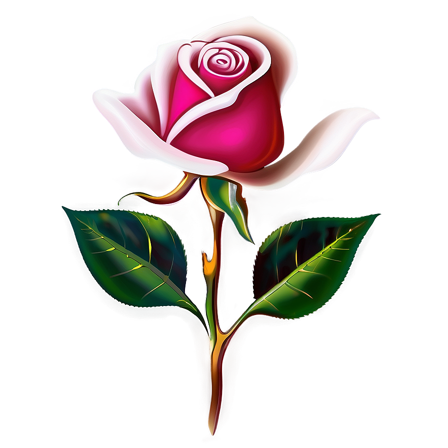 Contour Rose Tattoo Design Png 46