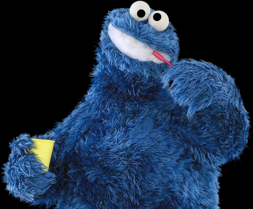 Cookie Monster Brushing His Teeth Dental Hygiene, Sesame - Cookie Monster Sharp Teeth, HD Png Download PNG with transparent background