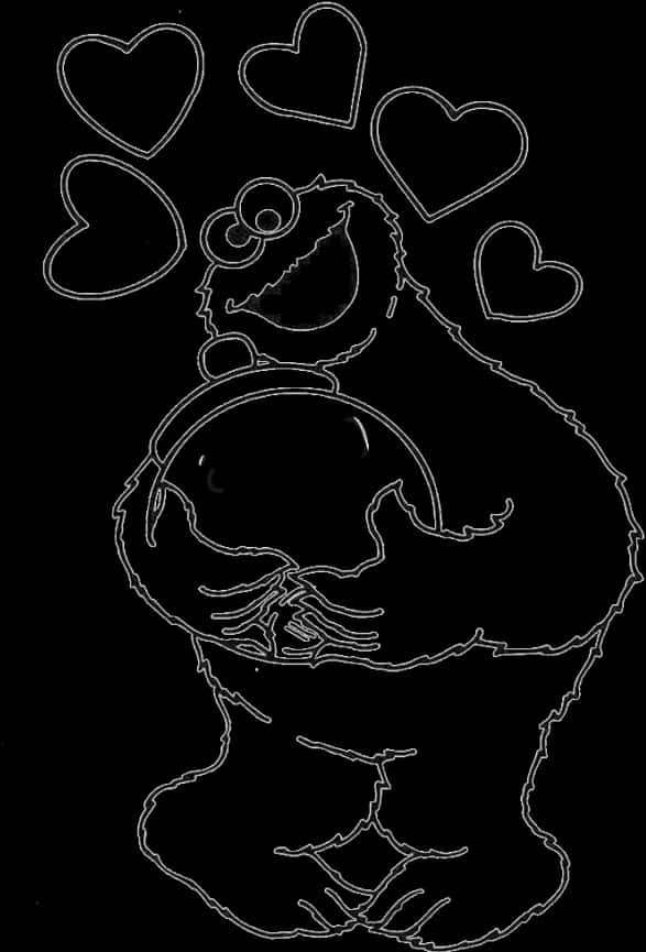 Cookie Monster Coloring Page, HD Png Download PNG with transparent background